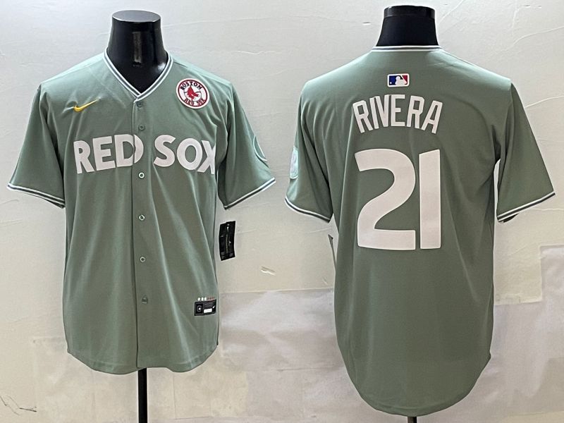 Men Boston Red Sox #21 Rivera Green Joint Name Nike 2025 MLB Jersey style 7->boston red sox->MLB Jersey